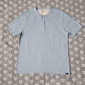 Faherty Men's Sz XL Heather Blue Button T Shirt